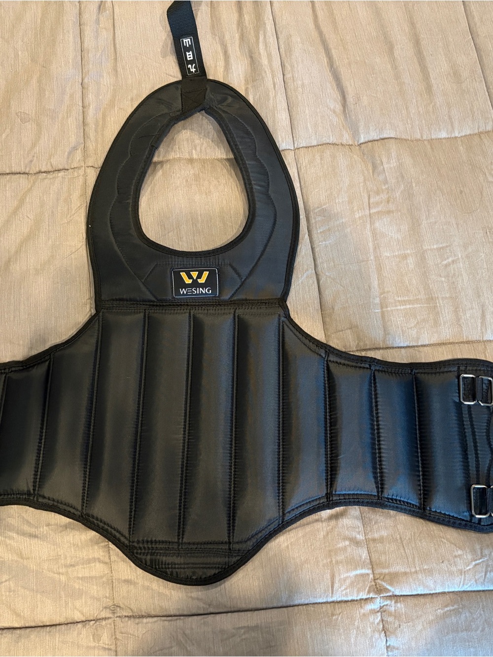 Black Padded Chest Guard for Men